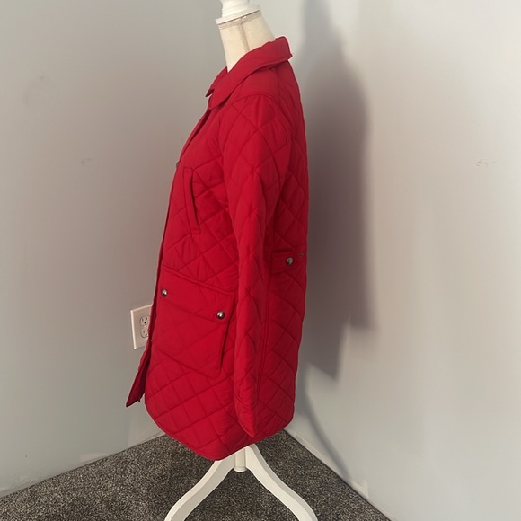Ralph Lauren- Lauren size medium red puffer jacket long - Picture 4 of 10